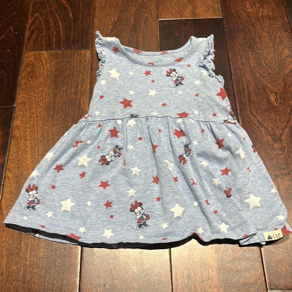 Gap Disney 2T Minnie Mouse & stars tank top dress. Can also be worn as a shirt.